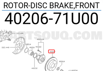 Nissan 4020671U00 ROTOR-DISC BRAKE,FRONT
