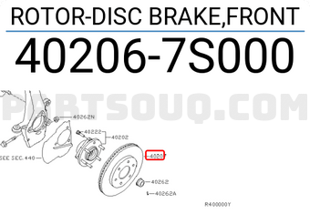 Nissan 402067S000 ROTOR-DISC BRAKE,FRONT