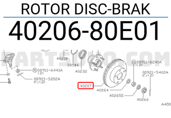 Nissan 4020680E01 ROTOR DISC-BRAK