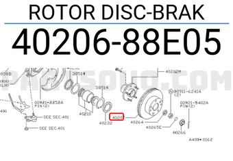 Nissan 4020688E05 ROTOR DISC-BRAK
