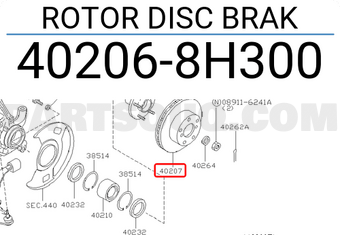 Nissan 402068H300 ROTOR DISC BRAK