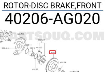 Nissan 40206AG020 ROTOR-DISC BRAKE,FRONT