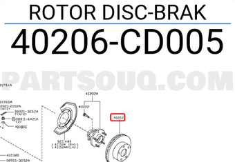 Nissan 40206CD005 ROTOR DISC-BRAK