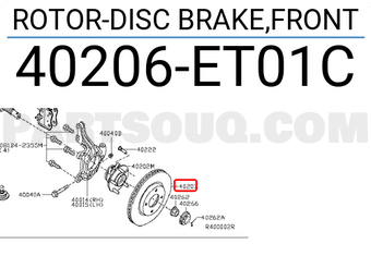 Nissan 40206ET01C ROTOR-DISC BRAKE,FRONT