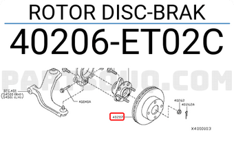Nissan 40206ET02C ROTOR DISC-BRAK