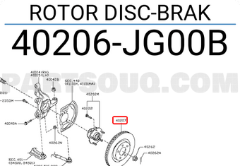 Nissan 40206JG00B ROTOR DISC-BRAK