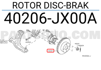 Nissan 40206JX00A ROTOR DISC-BRAK