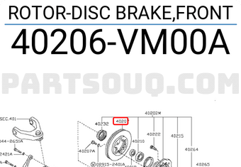 Nissan 40206VM00A ROTOR-DISC BRAKE,FRONT