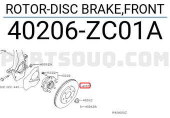 Nissan 40206ZC01A ROTOR-DISC BRAKE,FRONT