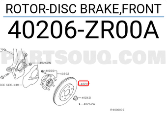 Nissan 40206ZR00A ROTOR-DISC BRAKE,FRONT