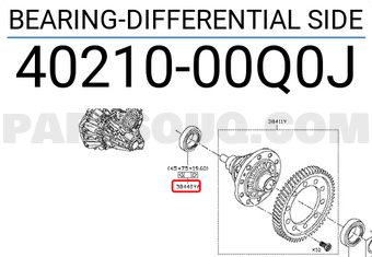 Nissan 4021000Q0J BEARING-DIFFERENTIAL SIDE