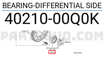Nissan 4021000Q0K BEARING-DIFFERENTIAL SIDE