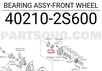 Nissan 402102S600 BEARING ASSY-FRONT WHEEL