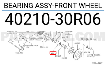 Nissan 4021030R06 BEARING ASSY-FRONT WHEEL