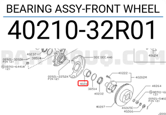 Nissan 4021032R01 BEARING ASSY-FRONT WHEEL