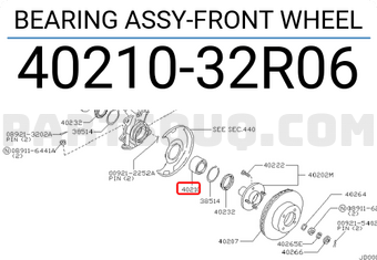 Nissan 4021032R06 BEARING ASSY-FRONT WHEEL