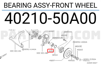 Nissan 4021050A00 BEARING ASSY-FRONT WHEEL
