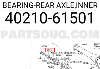Nissan 4021061501 BEARING-REAR AXLE,INNER