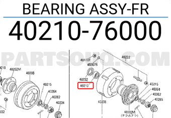 Nissan 4021076000 BEARING ASSY-FR