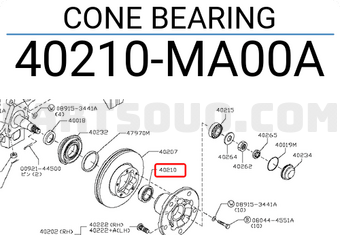 Nissan 40210MA00A CONE BEARING