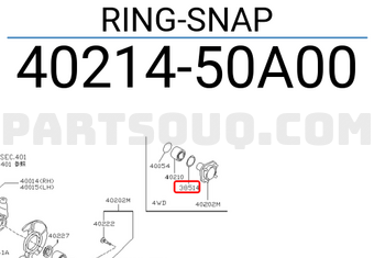 Nissan 4021450A00 RING-SNAP