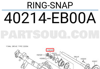 Nissan 40214EB00A RING-SNAP