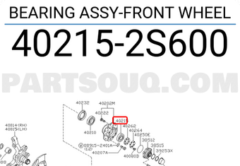 Nissan 402152S600 BEARING ASSY-FRONT WHEEL