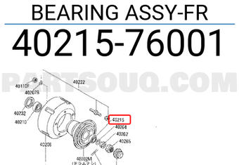Nissan 4021576001 BEARING ASSY-FR