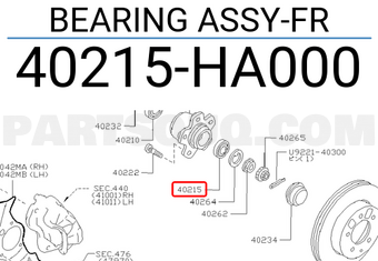 Nissan 40215HA000 BEARING ASSY-FR