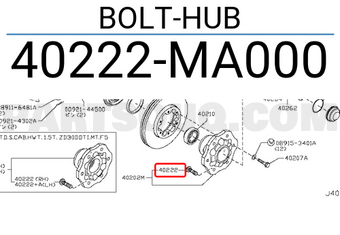 Nissan 40222MA000 BOLT-HUB