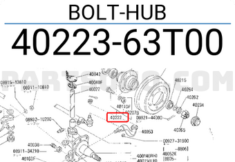Nissan 4022363T00 BOLT-HUB