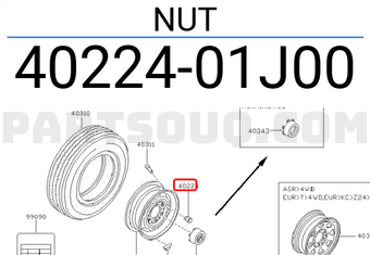 Nissan 4022401J00 NUT