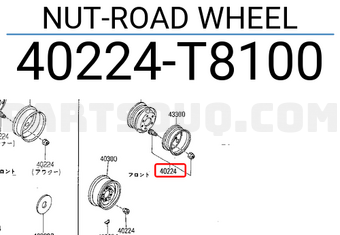 Nissan 40224T8100 NUT-ROAD WHEEL