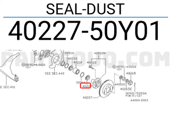 Nissan 4022750Y01 SEAL-DUST