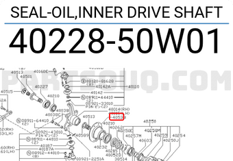 Nissan 4022850W01 SEAL-OIL,INNER DRIVE SHAFT