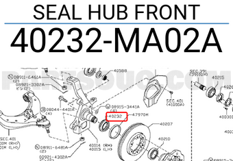 Nissan 40232MA02A SEAL HUB FRONT