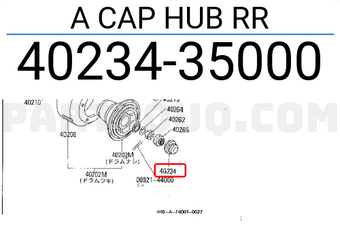 Nissan 4023435000 A CAP HUB RR