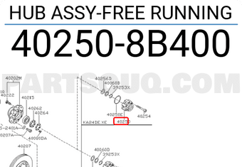 Nissan 402508B400 HUB ASSY-FREE RUNNING