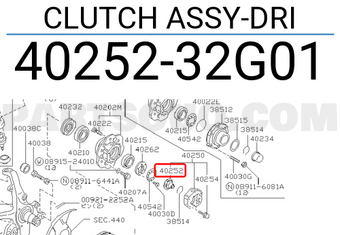 Nissan 4025232G01 CLUTCH ASSY-DRI