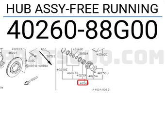 Nissan 4026088G00 HUB ASSY-FREE RUNNING