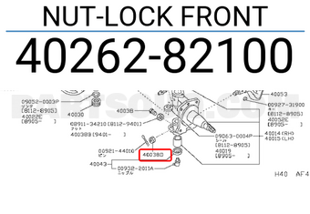 Nissan 4026282100 NUT-LOCK FRONT