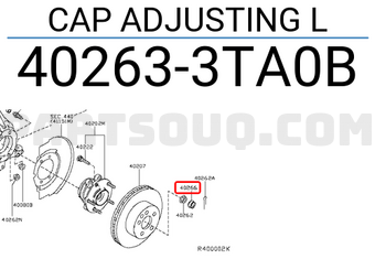 Nissan 402633TA0B CAP ADJUSTING L