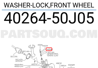 Nissan 4026450J05 WASHER-LOCK,FRONT WHEEL