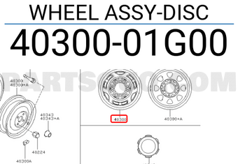 Nissan 4030001G00 WHEEL ASSY-DISC