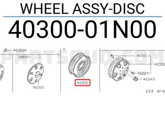 Nissan 4030001N00 WHEEL ASSY-DISC