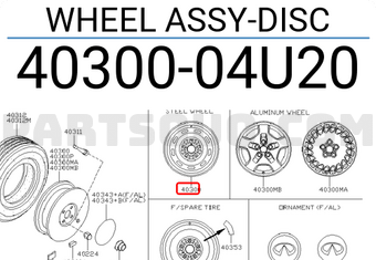 Nissan 4030004U20 WHEEL ASSY-DISC