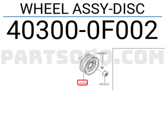 Nissan 403000F002 WHEEL ASSY-DISC