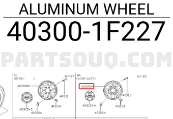 Nissan 403001F227 ALUMINUM WHEEL