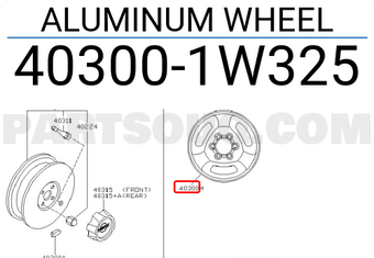 Nissan 403001W325 ALUMINUM WHEEL