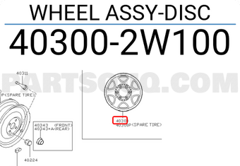 Nissan 403002W100 WHEEL ASSY-DISC